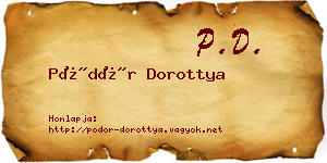 Pödör Dorottya névjegykártya
